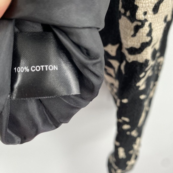 The Limited Women's Blazer Jacket Black Tan Floral Casual Bracelet Sleeve 10 New - Picture 5 of 7